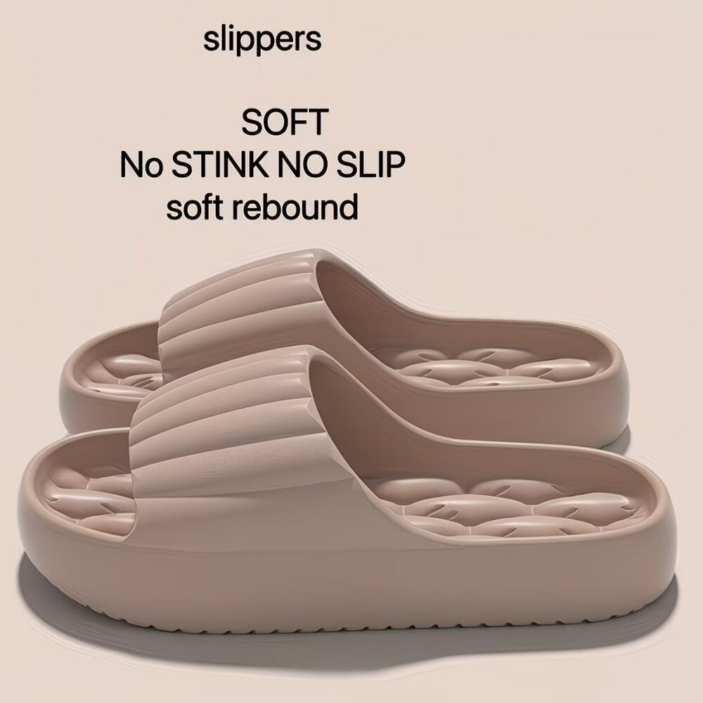New Round-toe Soft-sole Comfortable Design EVA Slides for Women - 7.5-8